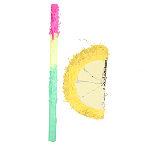 Alasum 1 Satz Zitronen-piñata Fruchtspielzeug Fiesta Pinata Mini Fiesta-zubehör Wassermelonen-partyzubehör Wassermelonen-partydekorationen Sommerschmuck Sommerdeko Yellow Aluminiumfolie von Alasum