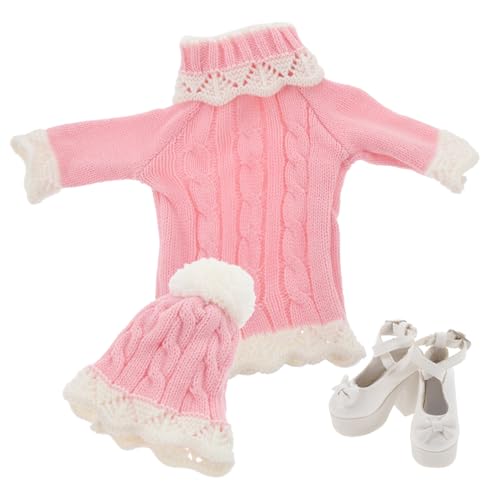 Alasum 1 Satz austauschbare Puppenoutfits Puppenkleidung für Mädchen Mädchen-Outfit Puppenkleidung Set Puppen Kleidung dekoratives Puppenpulloverkleid Puppenoutfits für den Winter Acryl von Alasum