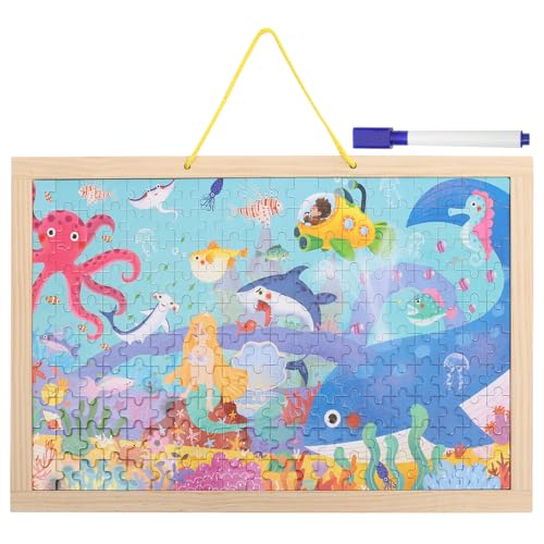 Alasum 1 Set Lernpuzzlespielzeug Montessori Tierpuzzle Kleinkindspielspielzeug Zeichenbrett Zeichenpuzzlebrett Pädagogisches Puzzlespielzeug Puzzles Kinderentwicklungsspielzeug von Alasum