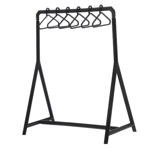 Alasum 1 Set Puppenhaus Möbel Mini Puppe Kleidung Rack Kunststoff Puppe Mantel Kleid Kleiderbügel Puppe Kleidung Display-ständer Kleidung Hängen Rack von Alasum