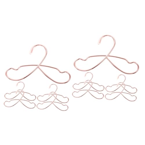 Alasum 10 STK Puppenaufhänger Simulation Kleiner Kleiderbügel Puppenkleiderbügel kleiderständer Puppen Kleidung Hanger kleine simulierte Kleiderbügel hängende Kleiderbügel Eisen Rose Gold von Alasum