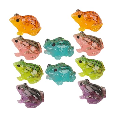 Alasum 10 Stück Mikro Landschaftsfrosch Mini Frösche Heimdekoration Tischdekoration Frosch Statuen Für Zuhause Mini Tier Dekor Niedliche Frosch Dekoration Puppenhaus Dekoration von Alasum