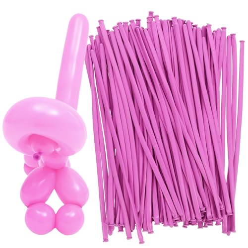 Alasum 100St Dekoration aus Ballongeflecht große Punschballons Ballonclips Hochzeitsballons ballon tiere luftballons Ballongas Partyballons Streifen-Modellierballons Emulsion Lavender von Alasum