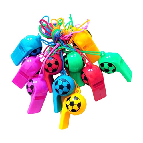 Alasum 100St Fußball Pfeife große Fußbälle Outdoor-Spielsets Sportpfeife Gastgeschenke volumni hühner spielzeug Sportparty Fußball-Partygeschenke für Kinder Pfeifen mit Lanyard Plastik von Alasum