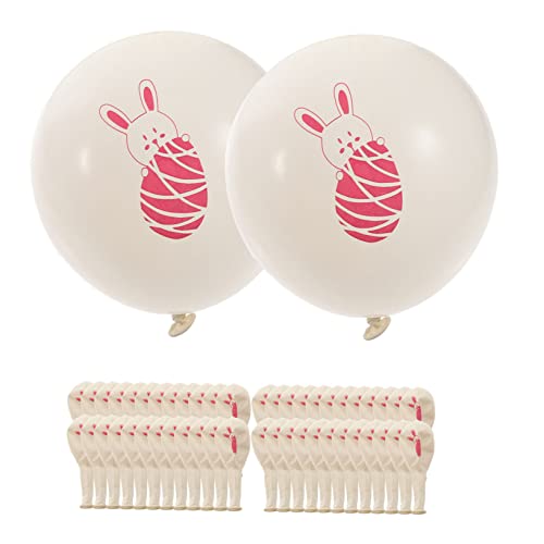 Alasum 100St Hasenballon weihnachtsdekoration ballon Ballonständer Gänseblümchen Ballons Aufblasgerät Blase bunny party ostern luftballons Partyzubehör ostern party favor luftballons Rosa von Alasum