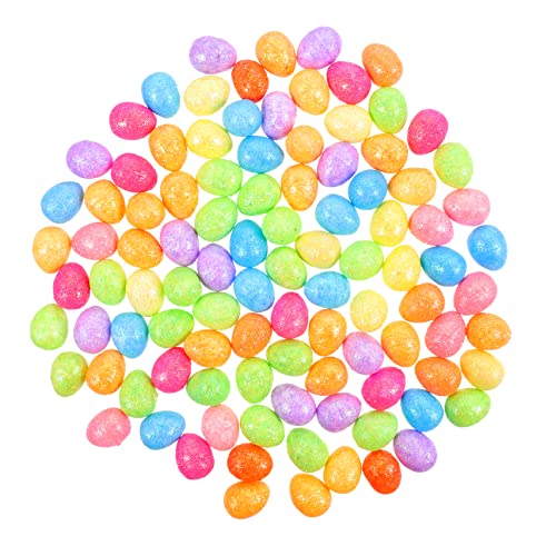 Alasum 100St Schaum-Goldstaub-Eier Osterei- dekorative ostereier ostern glitzern vorgefüllte Ostereier oeuf Mini ostereier easter egg decoration Osterpartyzubehör schäumt Eier von Alasum