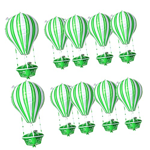 Alasum 10St Heißluftballon-Dekorationen Partydekoration Ballon steht für Boden room decoration dekoration kinderzimmer balons Kinderparty Ballon Babyparty-Ballon Aluminiumfolie Green von Alasum