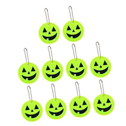 Alasum 10St Kürbis-Monster-Anhänger Kürbis-Schlüsselanhänger reflektierende Fahrradanhänger halloween dekoration halloween-dekoration reflektierende Kürbisornamente Rucksack-Anhänger PVC von Alasum