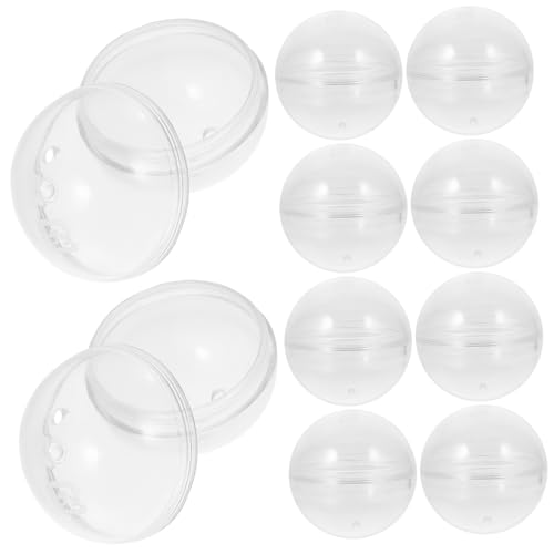 Alasum 10st Gacha-schale Aufbewahrungsdisplay Für Süßigkeiten Leere Kapselbälle Kapseln Spielzeug Packball Leere Kapselkugeln Kapseln Für Verkaufsautomaten Leere Kugel Transparent Plastik von Alasum