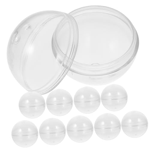 Alasum 10st Gacha-schale Leere Runde Kapseln Verpackung Packball Befüllbare Leere Kugeln Befüllbare Runde Kugeln Drehendes Spielzeug Sich Drehender Spielzeugball Plastik Transparent von Alasum