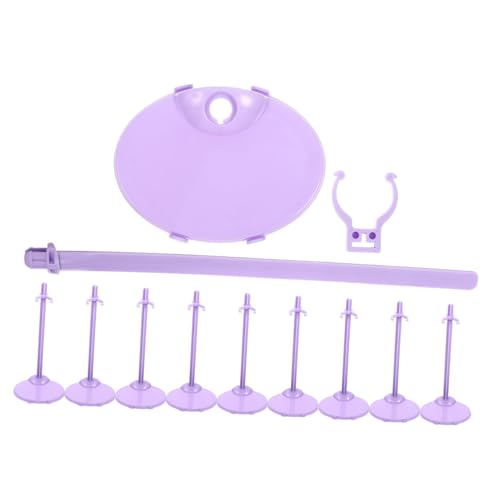 Alasum 10st Puppenzubehörständer Puppenfigurenständer Vertikaler Puppenständer Kleiner Puppenständer Puppenregal Actionfigur Puppenständer Stützgestelle Für Puppen Lavender Plastik von Alasum