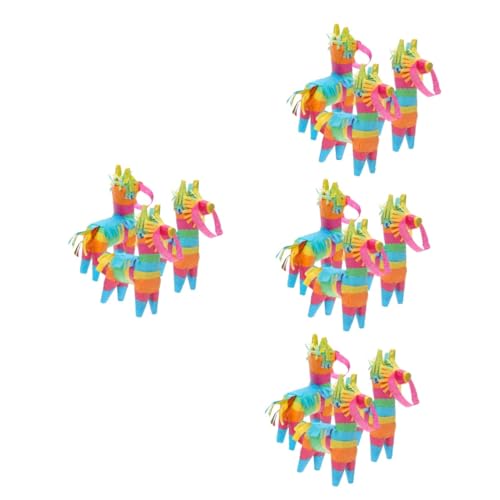 Alasum 12 Stk Mexikanische Piñata Tierische Piñata Fiesta-dekorationen Mini-piñata Gefüllte Piñata Bunte Pinata Pinata-süßigkeitsspielzeug Tiere Spielzeug Piñata Für Fiesta Papier von Alasum