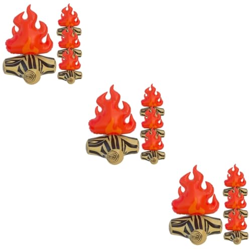 Alasum 12 Stück Aufblasbare Flammendekoration Lagerfeuer Requisite Gefälschtes Lagerfeuer Camping Party Requisiten Lagerfeuer Modell Flammenmodell Wiederverwendbares Aufblasbares von Alasum