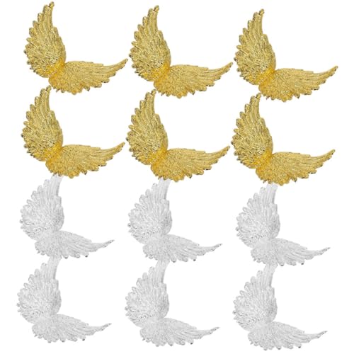 Alasum 12Pcs Flügel Kuchen Topper Engel Flügel Kuchen Topper Angel Wing Cake Dekorationen Plastik Engelsflügel Für DIY Kunsthandwerk Und Partydekorationen von Alasum