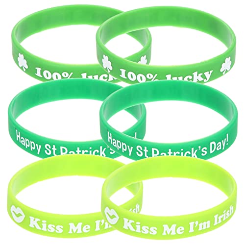 Alasum 12St Irisches Armband Kinderhalter schlüsselanhänger Schlüssel süß weihnachtsarmband glücksbringer armband Silikonarmband st. Patricks Tag Kinderarmband Kieselgel von Alasum