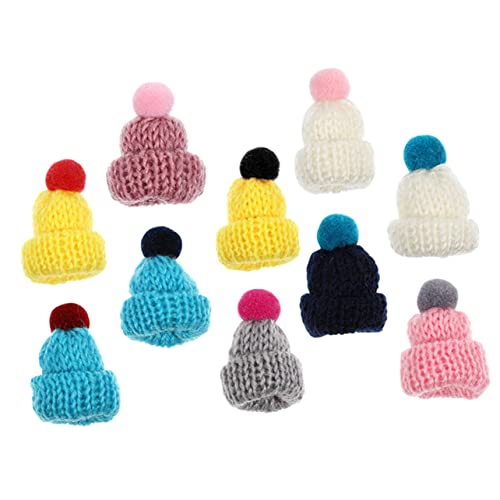 Alasum 12St Mini-Hut Weihnachtsmützen zum Basteln dekorative Lutscherkappen dekorative Bastelhüte Wollmütze fleecemützen strickmützen dekorative Puppenhüte Kawaii Miniaturhüte Stricken von Alasum