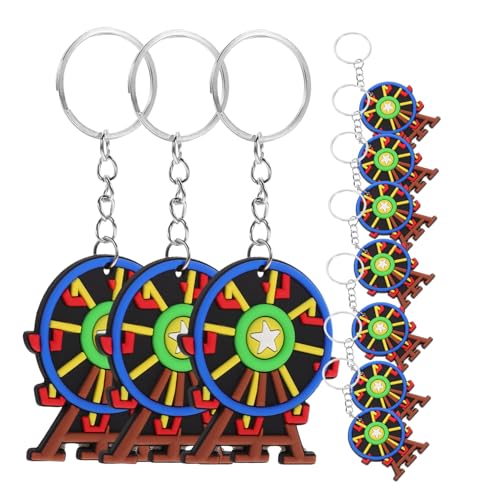 Alasum 12St Riesenrad-Schlüsselanhänger Karneval Mottoparty Dekoration Zehenschlüsselanhänger Zirkel Kette mitgebsel kindergeburtstage paket Taschenanhänger kleiner Schlüsselanhänger PVC von Alasum