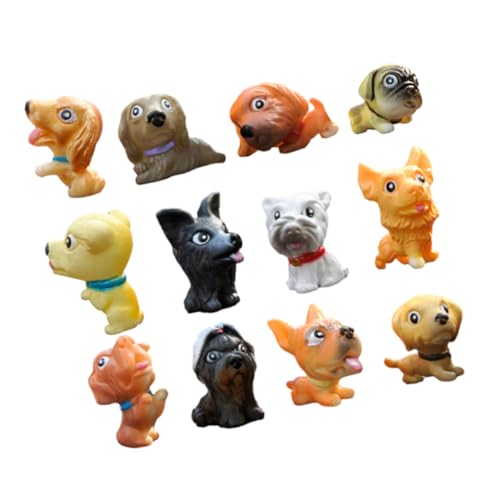 Alasum 12st Mikrolandschaftswelpe Miniatur-welpenfiguren Welpenstatue Mini-welpenfiguren Kleine Hundestatue Als Wohndekoration Tischdekoration Für Welpen Handwerk Kleine Tierfiguren PVC von Alasum