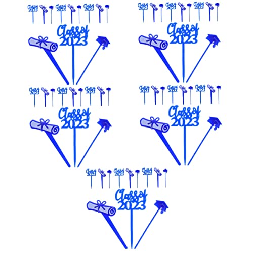 Alasum 150 Stk Einlage für die Abschlusstorte cake decorating set Kuchen Dekoration Set Tortendekoration für die Abschlussfeier Graduierungskappenaufsatz dekorative Cupcake-Topper p.s von Alasum