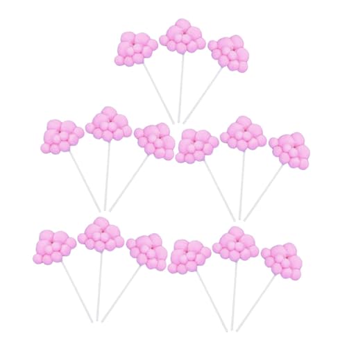 Alasum 15st Kuchendekoration Geburtstagstorte Topper Party-kuchen-dekor Cupcake Topper Zum Geburtstag Dessert-topper Party-kuchen-ornamente Cupcake-topper Gastgeschenke Rosa Papier von Alasum