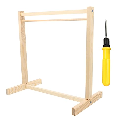 Alasum 1Stk Kleiderbügel für Puppen Kleidung Miniatur Zubehör für Puppenmöbel kinderkleiderbügel Kinder kleiderbügel puppenhaus zubehör Spielzeuge Kleiderstange für Puppen Halter aus Holz von Alasum