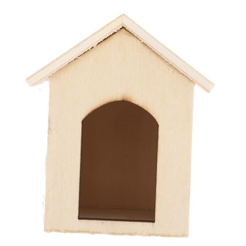 Alasum 1Stk Zwinger-Modell Mini-Hausmodell vogelhaus selber Machen Vogelnest dekor kleines Hausmodell adventsgeschenke Kinder holzspielzeug DIY-Material Miniatur-Hausdekor hölzern von Alasum