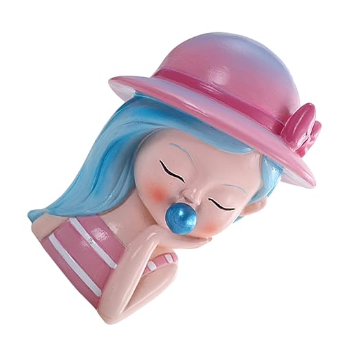 Alasum 1Stk mädchen puppe dekoration Tortenverzierungen für Kinder entzückende Kuchendekoration Figur kinderzimmerdeko room decoration Kuchendekorationen Partyzubehör Harz Sky-blue von Alasum