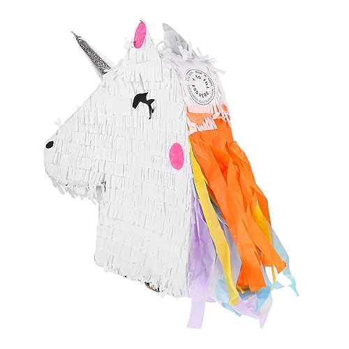 Alasum 1stk Einhorn-piñata Traditionelle Pinata Spielzeug Pinata-stick Für Kinder Weiches Spielzeug Taco-pinata Geburtstagsspielzeug Piñata-buster Spiel Pinata Mit Stock Weiß Papier von Alasum