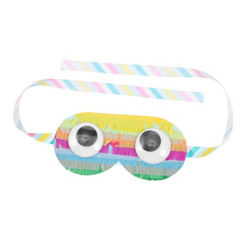 Alasum 1stk Schatzkiste Piñata Brillenpapier Pinata Regenbogen-augenmasken Kreatives Spiel Mit Verbundenen Augen Interessante Spielaugenabdeckung Geburtstagsbrille Partybrillen Colorful von Alasum