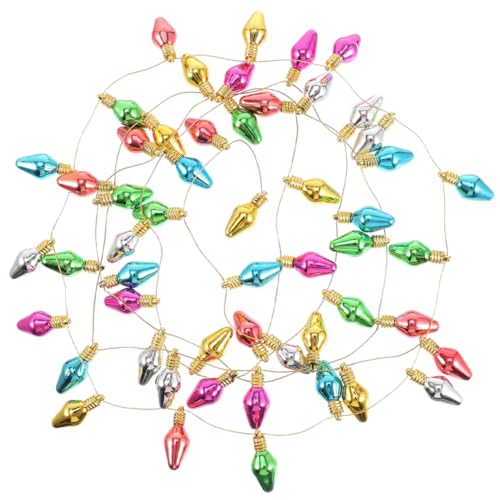 Alasum 2 Rollen Galvani Sierte Lampen Perlen Weihnachtsbaum Lichter Glasperlen Perlen Dekor Selber Machen Christbaumkugel Weihnachtsbaumgirlanden Deckenlampen DIY-perlen Plastik Colorful von Alasum