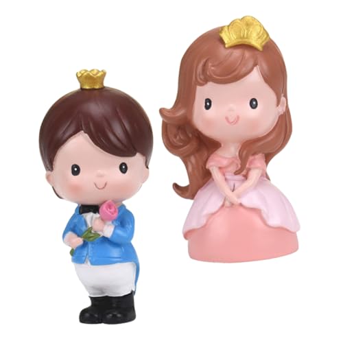 Alasum 2 Stück Prinzessin Prinz Ornament Souvenir Puppen Prinzessin Puppe Vintage Hochzeitstorte Topper Paar Kuchen Topper Hochzeitstorte Topper Braut Und Bräutigam Prinz Figur Prinz von Alasum