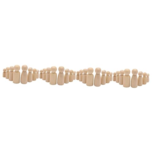 Alasum 200 STK DIY Holzpuppe Kinderspielzeug dekorative Puppenkörper Leere Puppen selber Machen Handgefertigte Peg-Puppen Holzpuppe selber färben DIY Malerei Holzpuppe Hölzern von Alasum