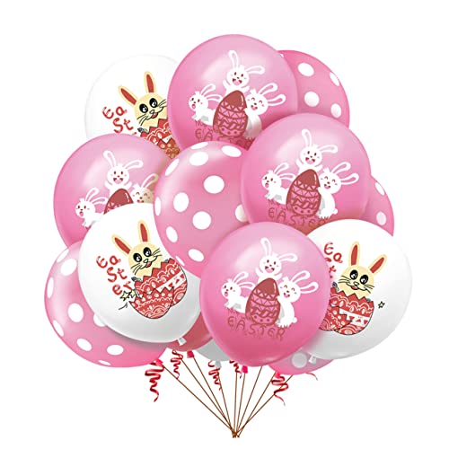 Alasum 20Pcs Ostern Party Lieferungen Luftballons Bunny Ballon Bunny Kaninchenballon Aufblasbare Ballon Kaninchendekorationen Für Die Heimblase Ballon Ornamente Für Rosa von Alasum