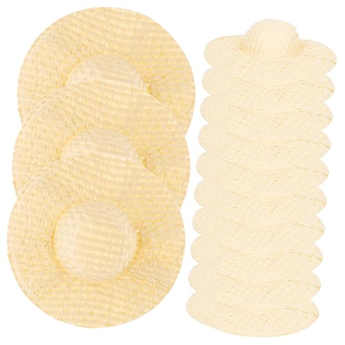 Alasum 20St Gewebter Papierhut Puppe Strohmütze exquisites Hutdekor Miniaturen Mini mexikanischer Hut Mini-Strickmützen doll Accessories Lustiger Hut Miniatur-Mini-Hüte Puppenhüte von Alasum