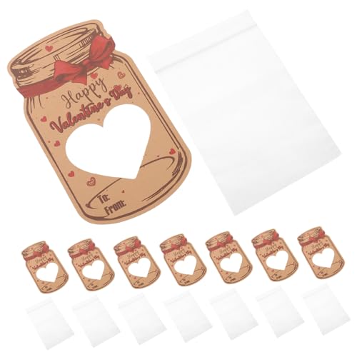 Alasum 24 Sätze Drift-flaschen-grußkarte Geschenkkarte Valentinskarten Valentinstag-partykarten Valentinstagskarten Zum Selbermachen Diy-tauschkarten Beschichtetes Papier von Alasum