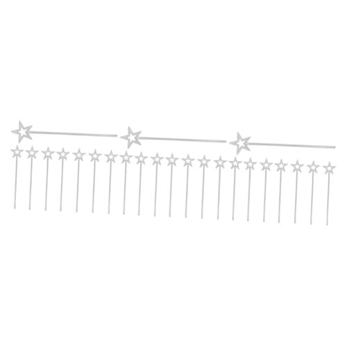 Alasum 24 Stk Zauberstab Kinder Spielset Star Design Feenstäbe Maskerade-fee-sticks Dekorativer Feenstab Feenstäbe Stecken Party-requisiten Partyspiel Feenstäbe Sternenstab Plastik Silver von Alasum