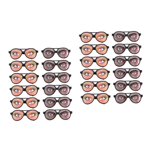 Alasum 24 Stk lustige Brille Kinderspielzeug urkomische Brille für Kinder Werbeballon halloween brillen halloween augenlinsen schnapsgläser Brille verkleiden Halloween-Party-Requisiten von Alasum