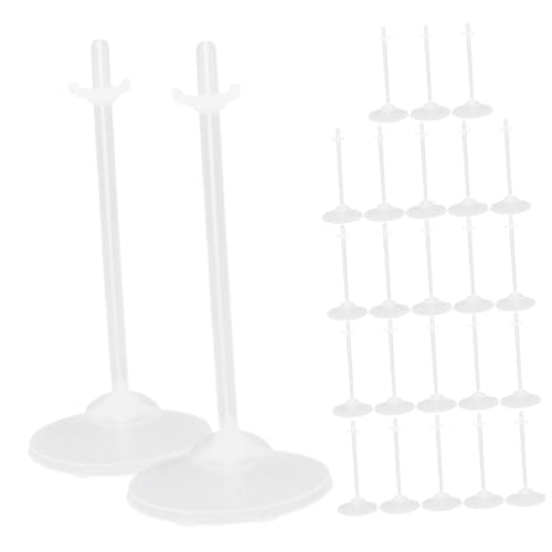 Alasum 24St Puppe stehender Clip Figure Stand puppenzubehör Spielzeugdisplay Figurenständer Spielzeuge Mini-Puppenständer Puppenständer für Mädchen Figurenhalter Steht Plastik Transparent von Alasum