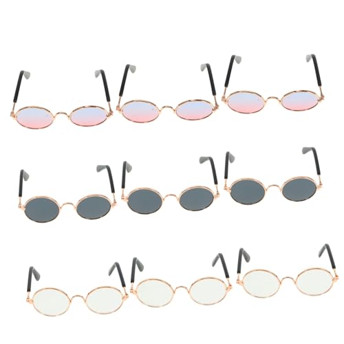 Alasum 27 STK Gläser Spielzeuge Mini-Zubehör Igel Brille Puppe verkleiden Zubehör doll Accessories kindergeburtstags mitgebsel lustige Puppenbrille stilvolles Brillenspielzeug Metall von Alasum