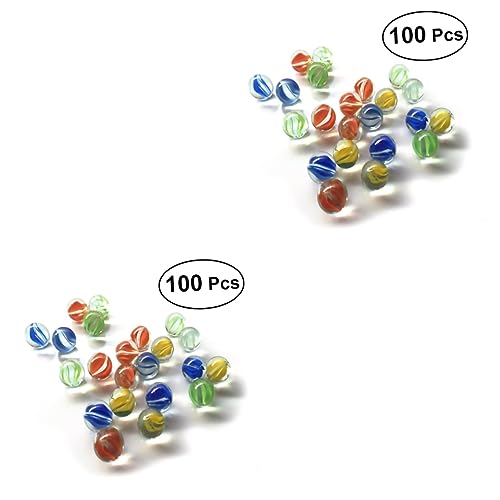 Alasum 2Er-Set 100 Glasmurmeln Spielzeug für Kinder Toys kinderspielzeuge Toys for spielzeuge für Kinder glasperlen Murmeln für Kinder Katzenaugen Murmeln Shooter-Murmeln von Alasum