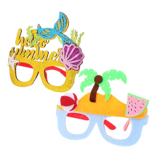 Alasum 2St Gläser für die Dekoration Gänseblümchen thematisiert Stern Party Deko party sonnenbrille Hawaii-Dekoration sonnenbrillen Strandsonnenbrille lustige Partybrille PE von Alasum