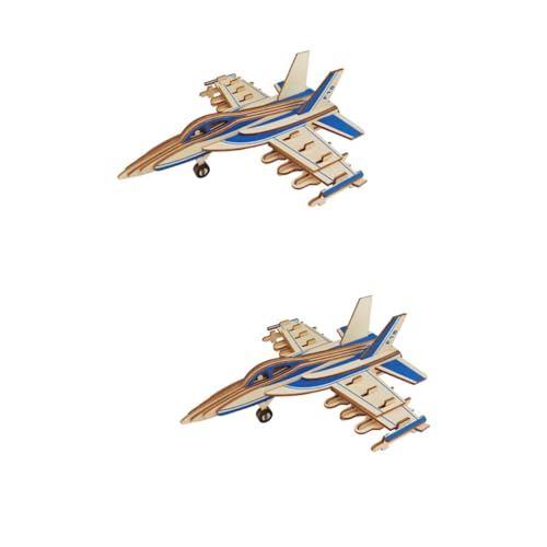 Alasum 2St Spielzeug 3D-Rätsel Puzzles für Erwachsene Toys jucarii pentru copii Kinder spielsachen Flugzeug Puzzle Kid Toys Holzflugzeug holzkit holzbausatz 3D-Puzzle Hölzern von Alasum