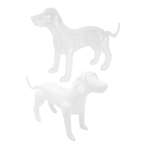 Alasum 2st Aufblasbarer Hund Schaufensterpuppe Für Zoohandlungen Aufblasbarer Welpe Schaufensterpuppen Für Hundebekleidung Hund in Die Luft Jagen Lebensechte Tierfigur Pvc von Alasum