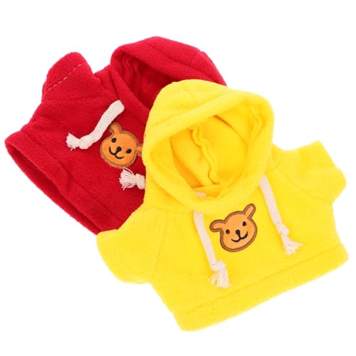 Alasum 2st Bärenpuppenkleidung Puppen-Hoodie Kleidung Für Wiedergeborene Babypuppen Tiere Zubehör Für Babypuppen Puppenzubehör Mädchen Puppen-Outfits Puppensachen Haustier Stoff von Alasum