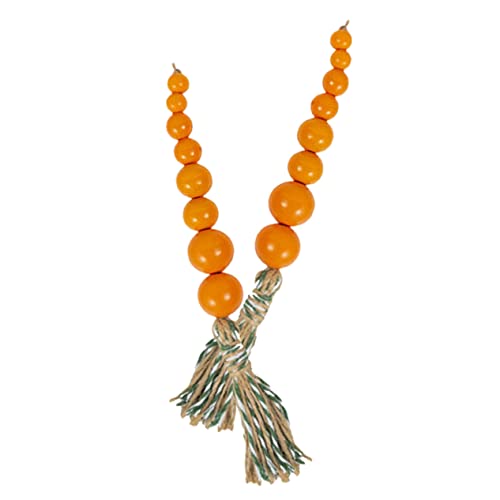 Alasum 2st Karottenperlen Metzger Schnur Karotten-Ornament Zu Ostern Blattschnur Boho-quastengirlande Osterperlen Schnurseil Hängende Osterdekoration Gartenschnur Jutegarn Hölzern Orange von Alasum