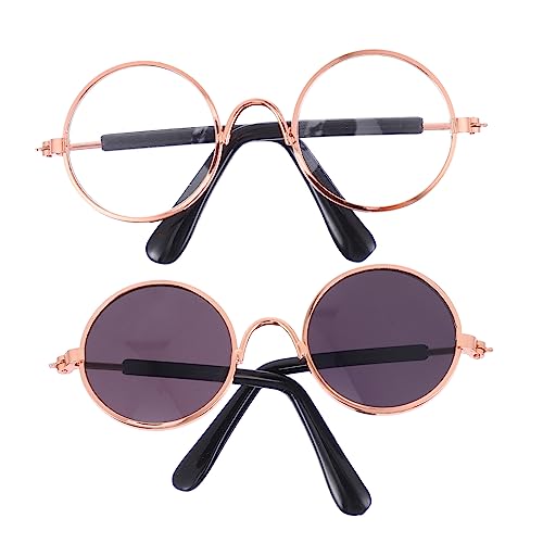 Alasum 2st Mini-Brille Sonnenbrille Puppe Verkleiden Zubehör Simuliertes Brillenspielzeug Puppe Brillen Miniatur Mini-babypuppen Outdoor-zubehör Mini-Figuren-gläser Minifiguren Kunststoff von Alasum