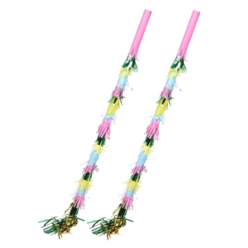 Alasum 2st Pinata- Mehrfarbige Pinata-sticks Für Kinder Festival-pinata-sticks Partyspiel-requisite Pinata-spielzeug Pinata-stick Zum Geburtstag Piñata Pvc von Alasum