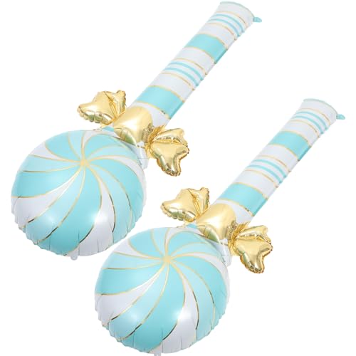 Alasum 2st Zuckerstangenballons Künstliche Früchte Alles Zum Geburtstag Luftballons Ballonständer Ballonbogen-kit Schlagballon Zahlenballons Süßigkeiten Neon Sky-blue Aluminiumfolie von Alasum