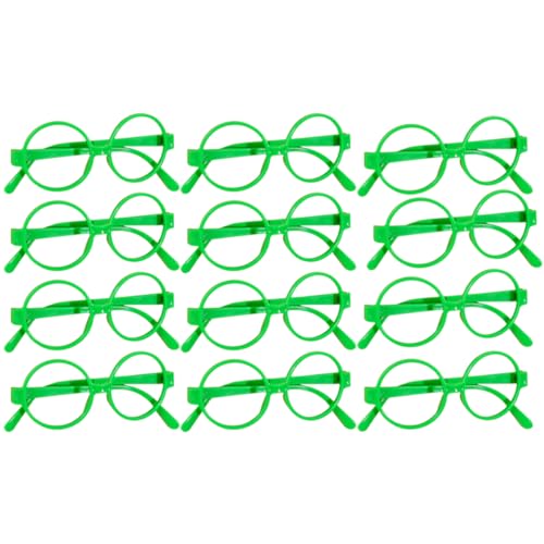 Alasum 30St rundes Brillengestell pet runde brille Partygeschenke Retro-Brille partyhüte kindergeburtstag partytüten kindergeburtstag Brillendekoration Kinderbrillengestell Plastik Green von Alasum