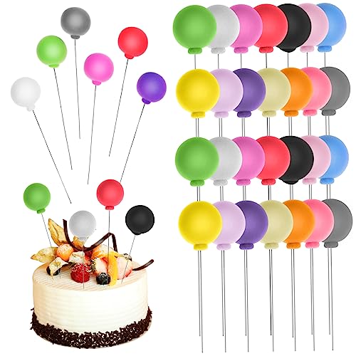 Alasum 30st Mini-kuchendekoration Aus Schaumstoff Hochzeitsdekoration Kugeln Kuchendekoration Miniaturdekoration Hochzeitstorte Topper Luftballons Tortenaufsatz Abschluss-cupcake-topper von Alasum